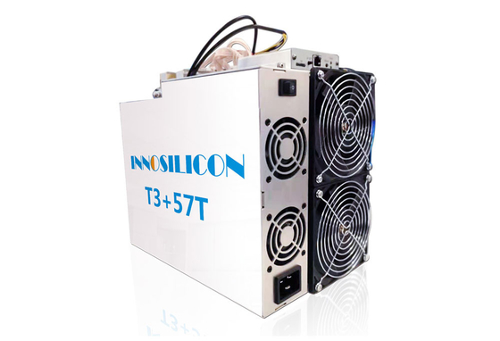 2 ফ্যান BTC Asic খনি শ্রমিক ইনোসিলিকন T3+ 57T SHA 256 অ্যালগরিদম মাইনার 3300W