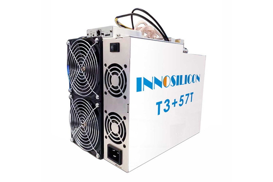 2 ফ্যান BTC Asic খনি শ্রমিক ইনোসিলিকন T3+ 57T SHA 256 অ্যালগরিদম মাইনার 3300W