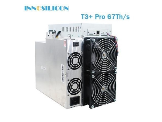 BTC মাইনার ইনোসিলিকন T3+ প্রো 67t 67th/S বিটকয়েন BTC মাইনার মেশিন Asic খনি শ্রমিক