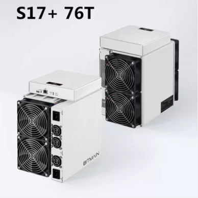 BTC খনি শ্রমিক Sha 256 অ্যান্টমাইনার S17+ 76th/S Bitcoin Asic খনি শ্রমিক 2920W মাইনিং মেশিন